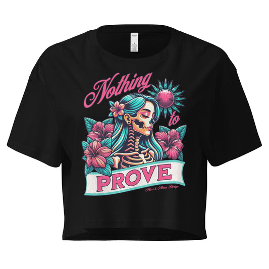 Empowerment Crop Top: Mars & Moon Graphic, Confident Women's Tee