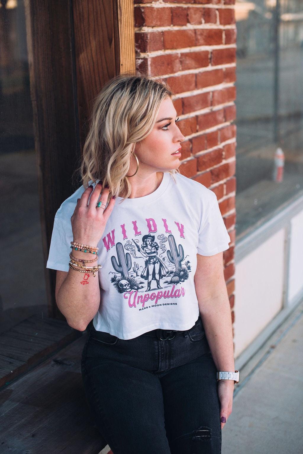 Sassy Cowgirl Crop Top: Wildly Unpopular Graphic Tee