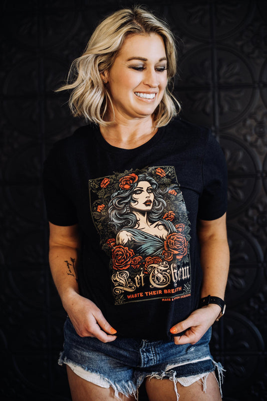 Let Them Women's Crop Sweatshirt: Feminist Graphic Hoodie