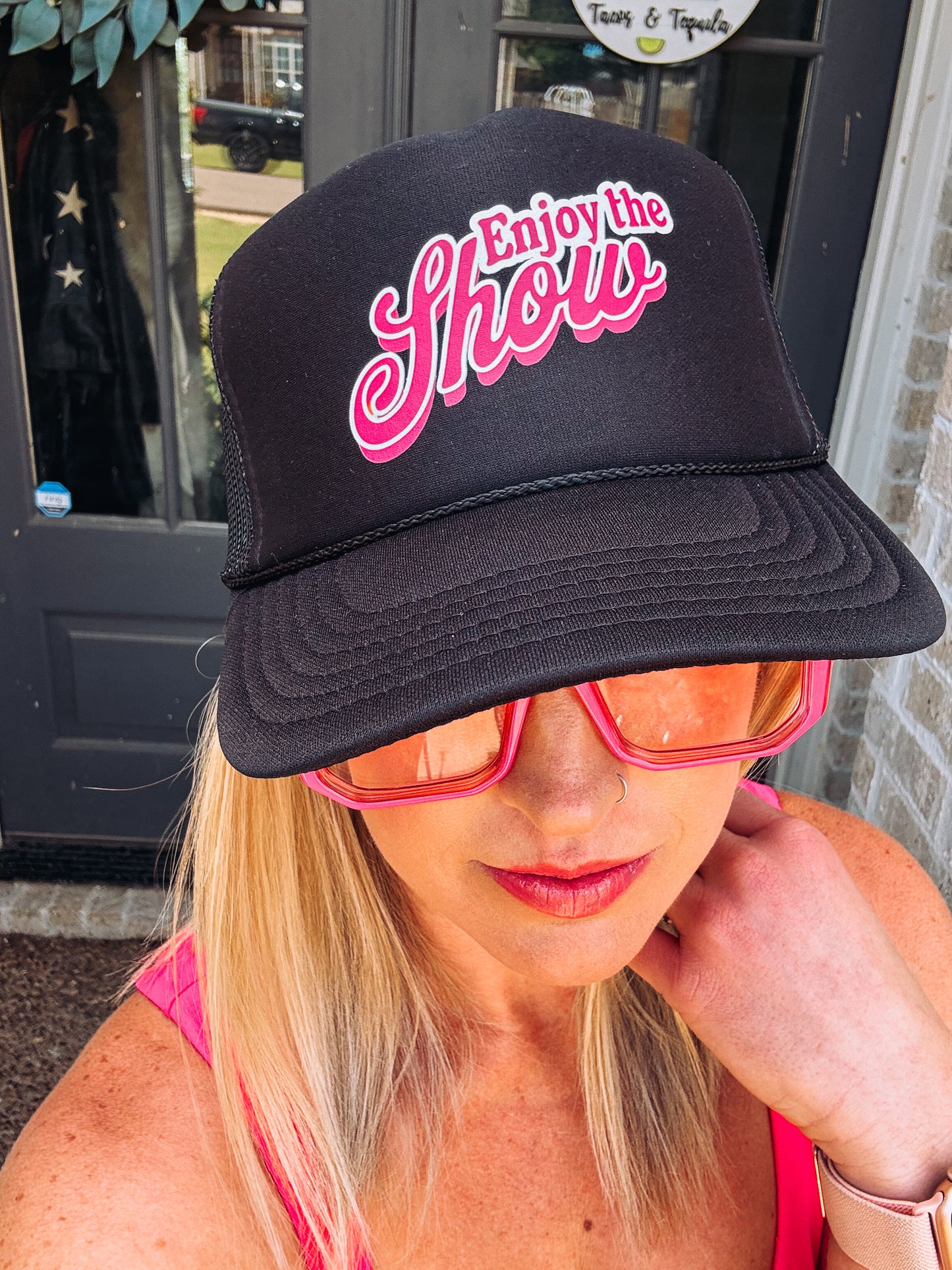 Enjoy the Show Foam trucker hat - Foam Snapback Hat - Retro Graphic Women's Hat