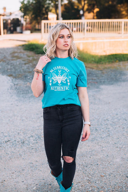 Be Fearlessly Authentic Bella Canvas Tee: Inspirational Unisex T-Shirt