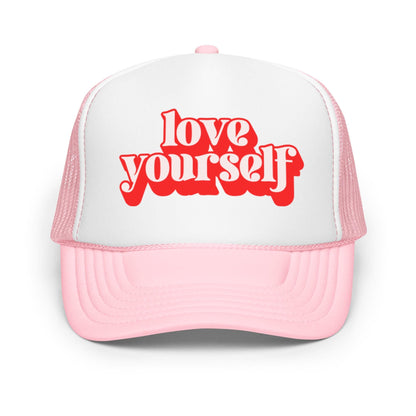 Love Yourself Trucker Hat- Mental Health Awareness Snapback Hat- Empowerment Gift