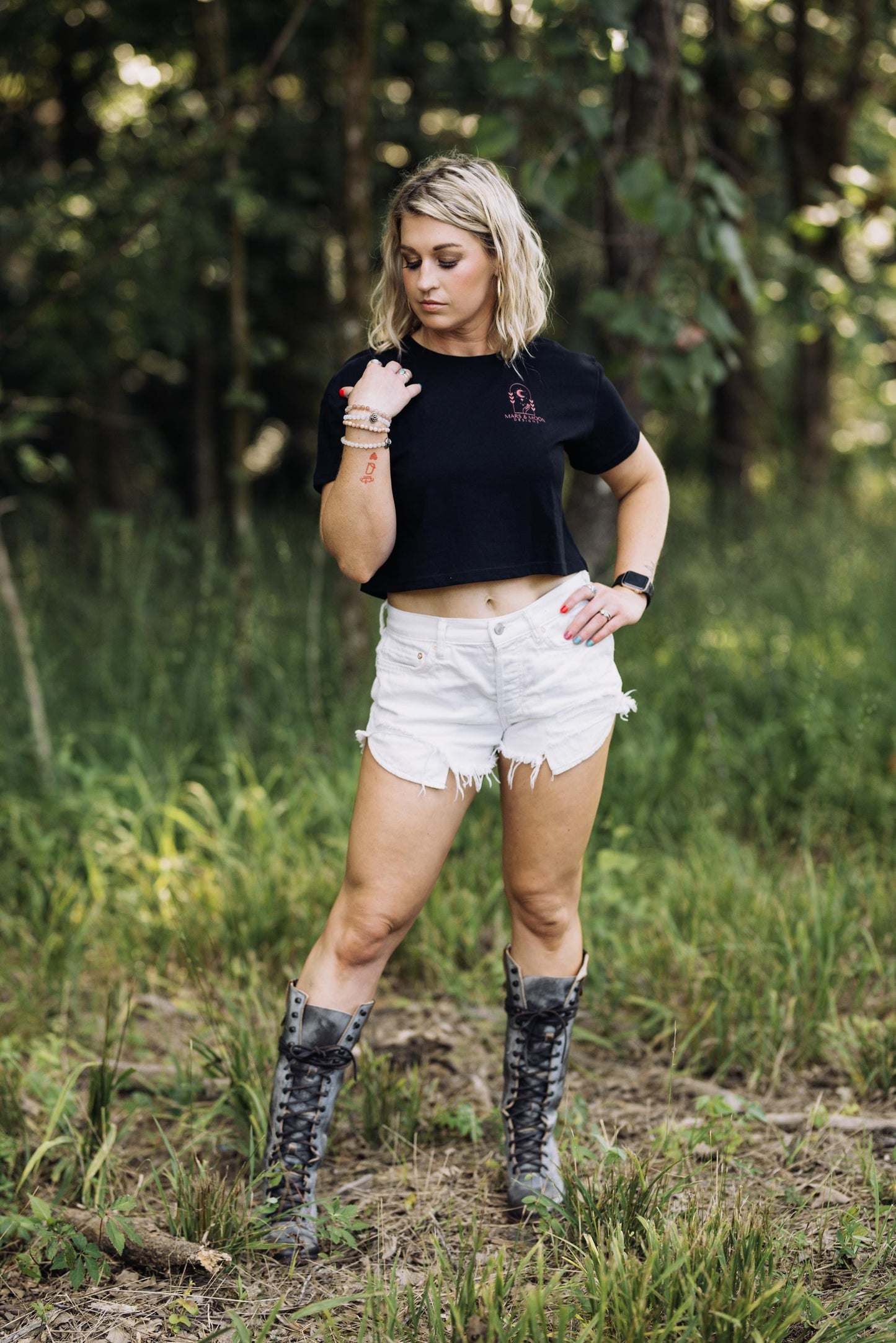 Sassy Graphic Crop Top: Karma Statement Tee for Confident Women