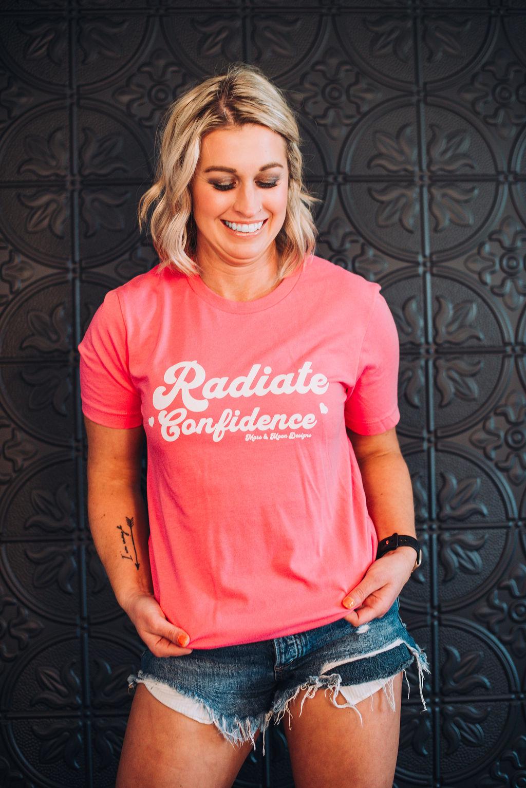 Radiate Confidence Bella Canvas T-shirt: Positive Energy, Mars & Moon Design