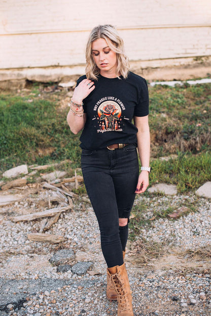 Not Fragile Like a Flower, Fragile Like a Bomb Shirt - Feminist Graphic Tee - Empowering Women’s T-shirt - Bella Canvas Unisex T-shirt
