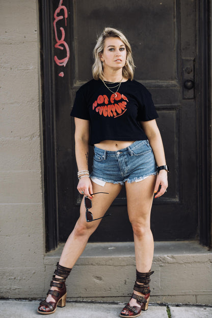 Sassy Feminist Crop Top: Mars & Moon Graphic Tee