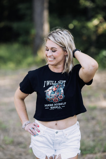 Feminist Crop Top: Empowering Hammer Graphic Tee - Bold Statement Shirt