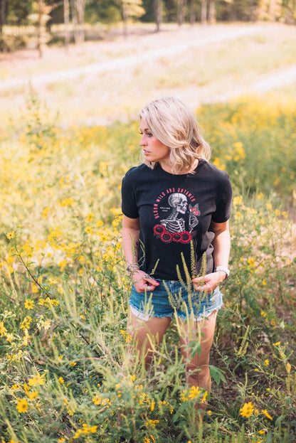 Bloom Wild and Untamed Crop Top: Feminist Graphic Tee - Mars and Moon Design