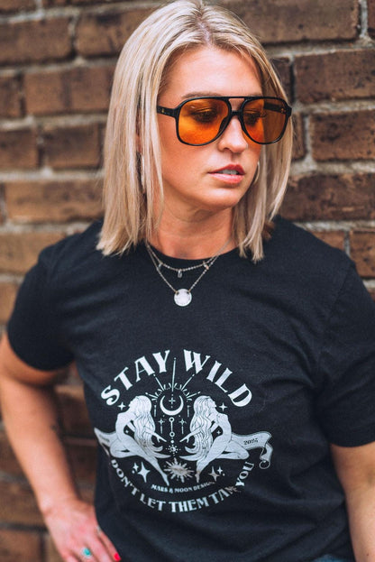 Witchy Boho Goddess T-Shirt: Stay Wild Graphic Tee