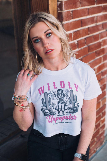 Sassy Cowgirl Crop Top: Wildly Unpopular Graphic Tee