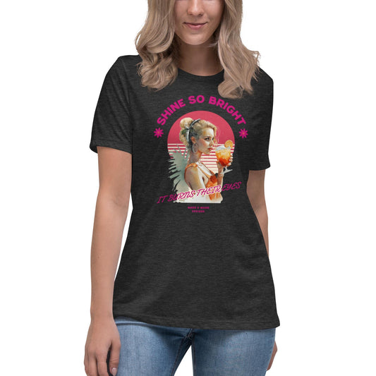 Shine Bright Graphic Tee - Empowering Women's Cotton T-Shirt