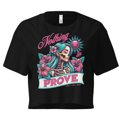 Empowerment Crop Top: Mars & Moon Graphic, Confident Women's Tee