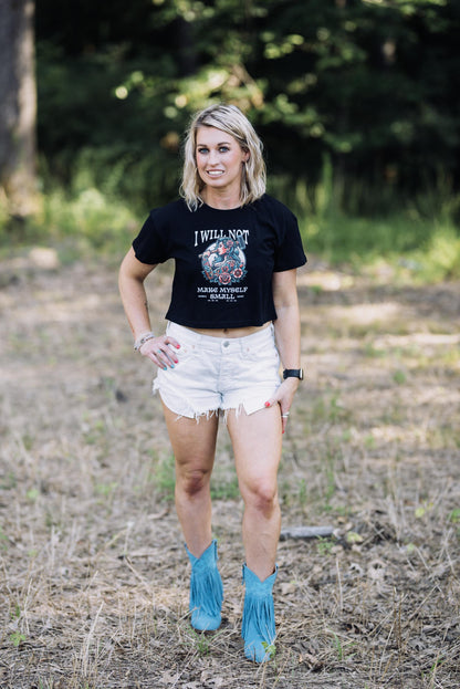 Feminist Crop Top: Empowering Hammer Graphic Tee - Bold Statement Shirt