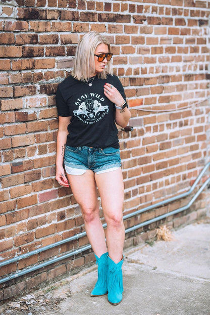 Witchy Boho Goddess T-Shirt: Stay Wild Graphic Tee