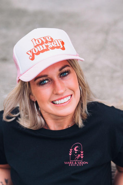 Love Yourself Trucker Hat- Mental Health Awareness Snapback Hat- Empowerment Gift