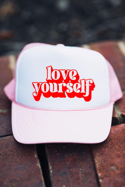 Love Yourself Trucker Hat- Mental Health Awareness Snapback Hat- Empowerment Gift