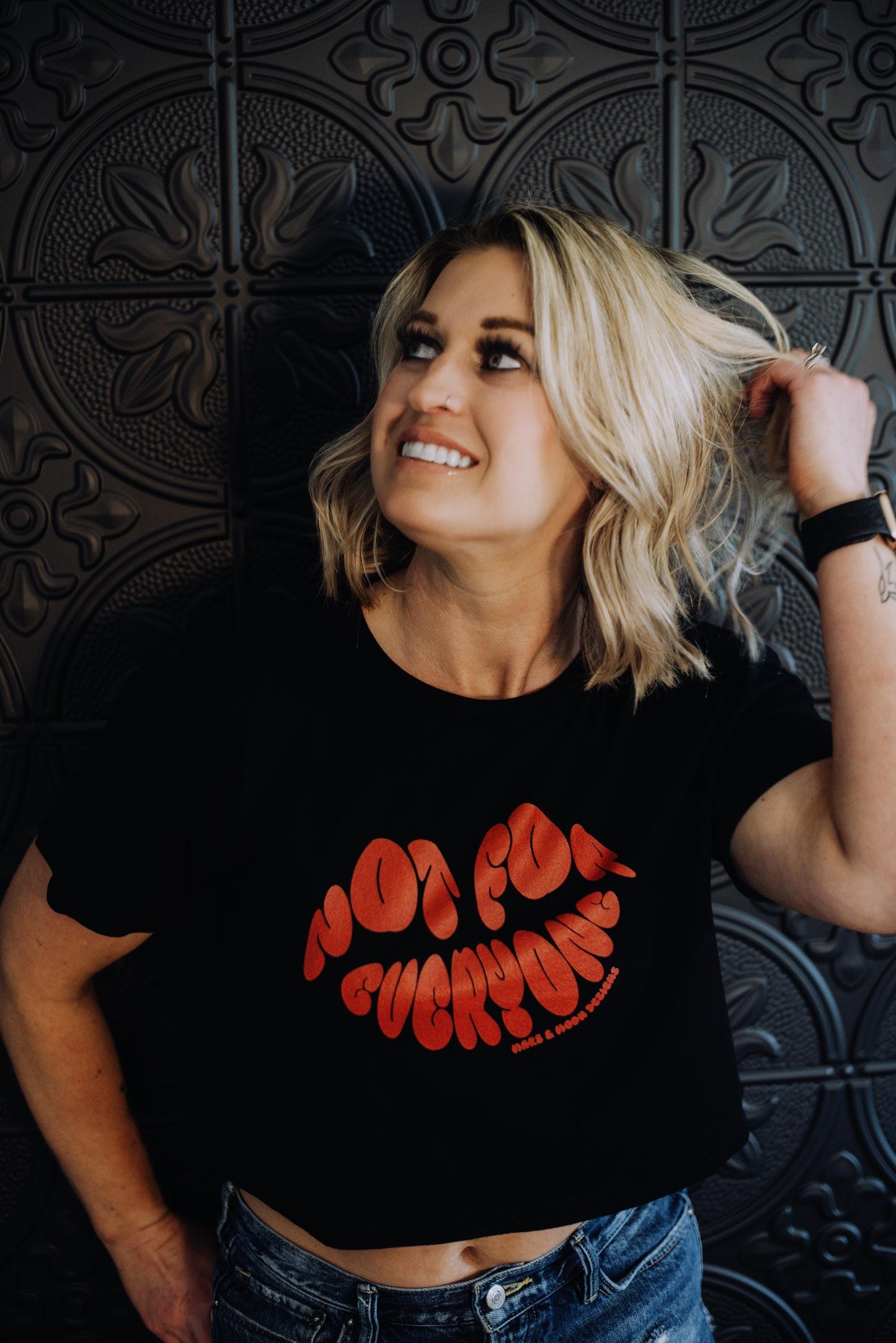Sassy Feminist Crop Top: Mars & Moon Graphic Tee