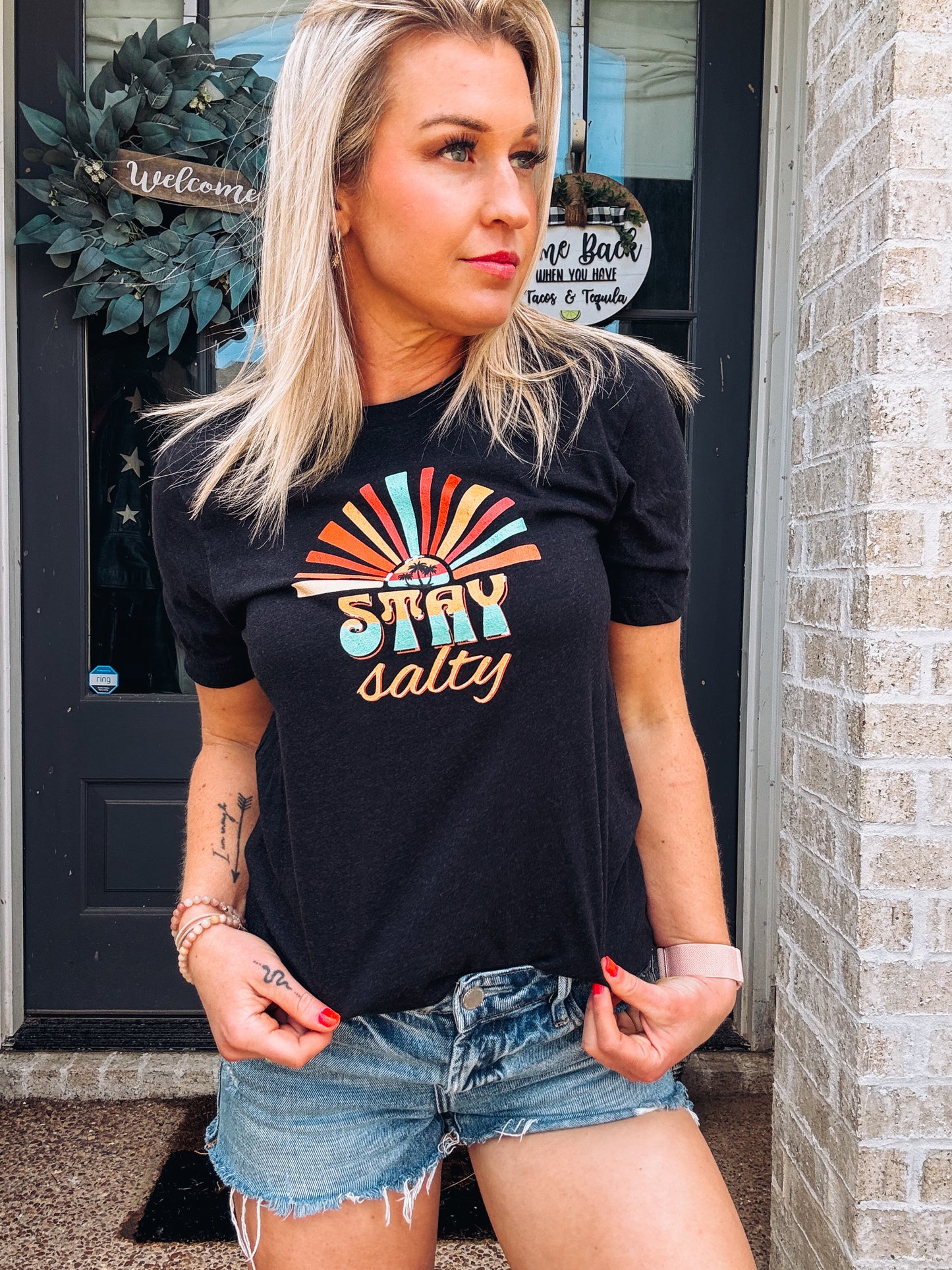 Stay Salty Graphic Tee - Bella + Canvas Unisex T-shirt - Beach Vibes Summer Shirt