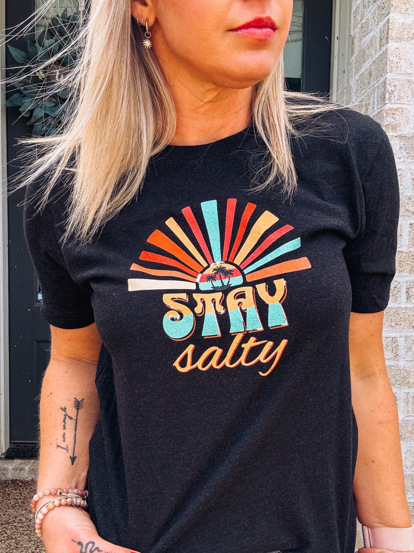 Stay Salty Graphic Tee - Bella + Canvas Unisex T-shirt - Beach Vibes Summer Shirt