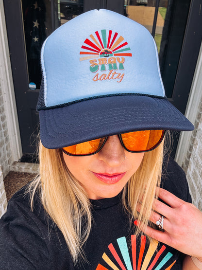 Stay Salty Foam trucker hat - Summer Beach Hat - Adjustable Snapback Cap