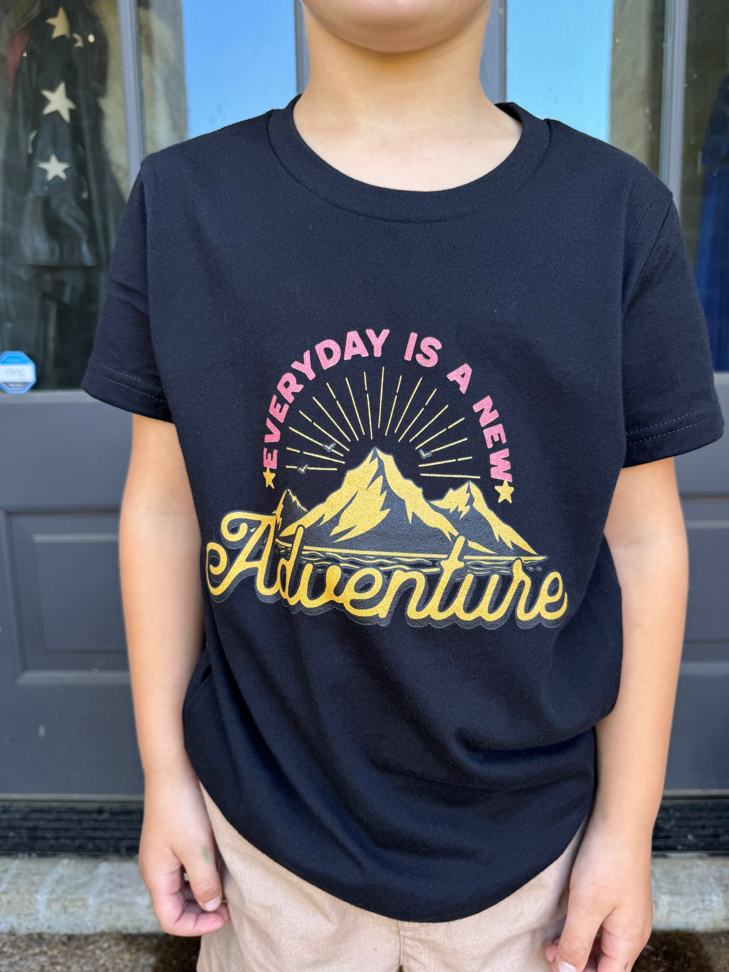 Everyday is a New Adventure Kids Graphic Tee - Inspirational Youth Shirt