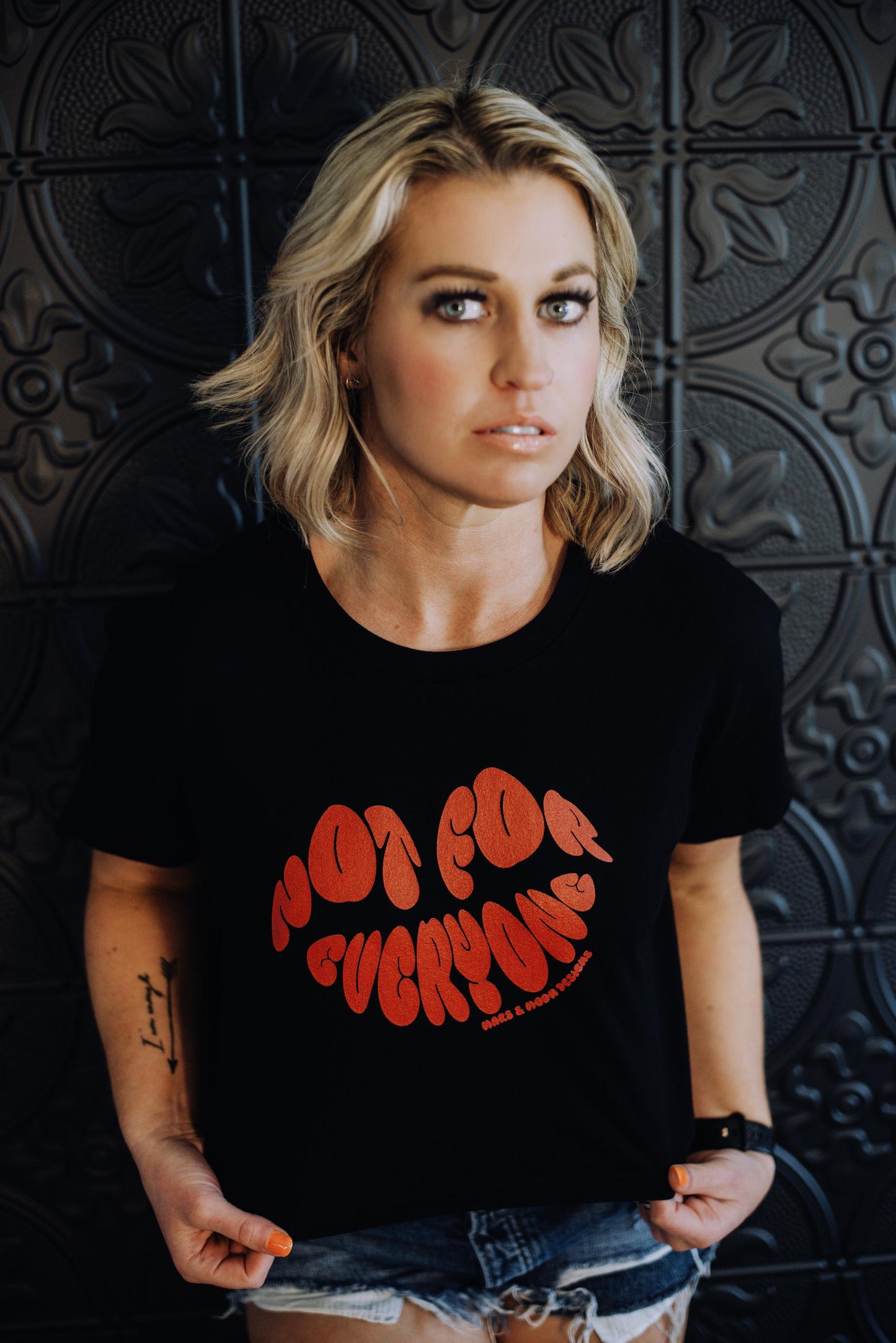 Sassy Feminist Crop Top: Mars & Moon Graphic Tee