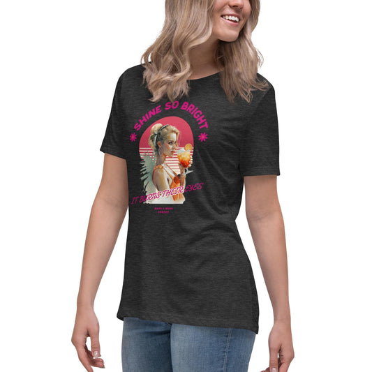 Shine Bright Graphic Tee - Empowering Women's Cotton T-Shirt