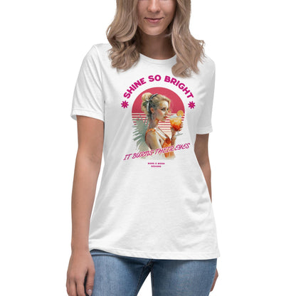 Shine Bright Graphic Tee - Empowering Women's Cotton T-Shirt