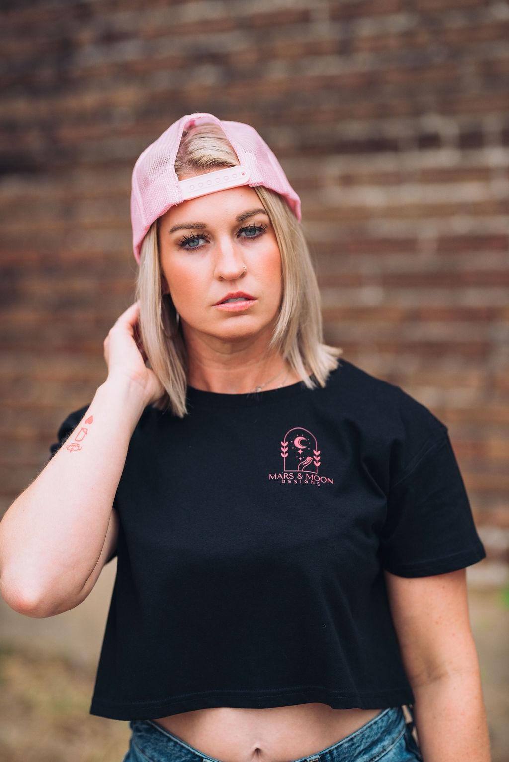 Create Your Reality Trucker Hat: Pink & White Mesh, Inspirational Cap