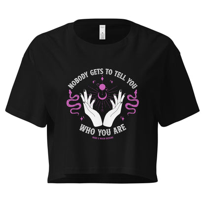 Empowerment Crop Top: Mars & Moon Design - Women's Affirmation Tee