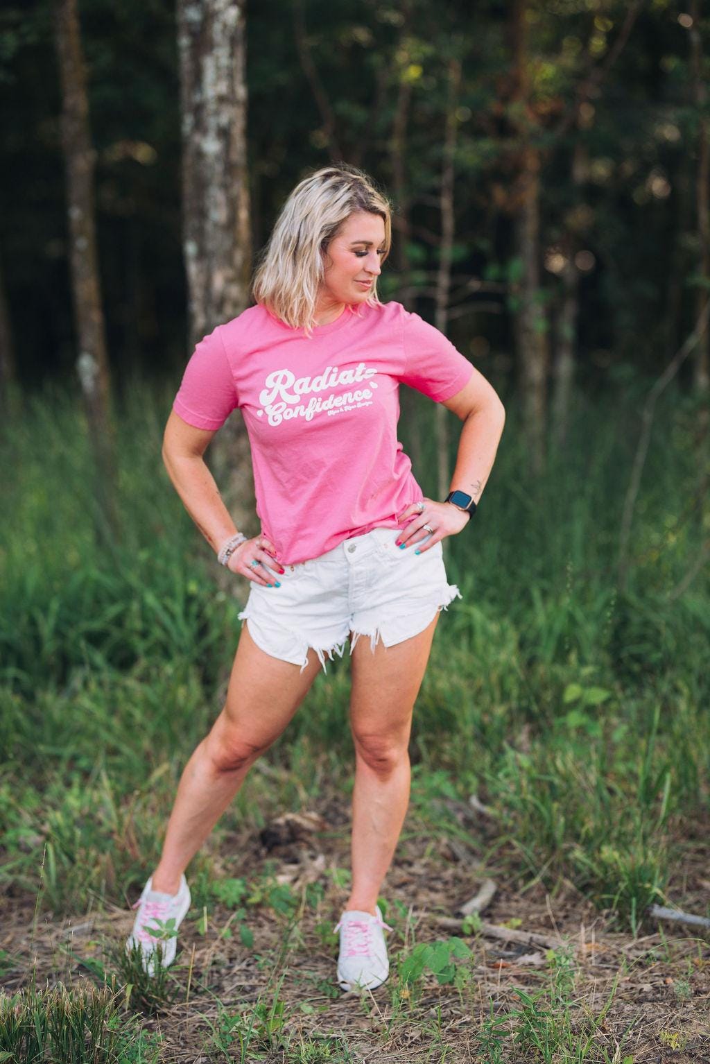 Radiate Confidence Bella Canvas T-shirt: Positive Energy, Mars & Moon Design