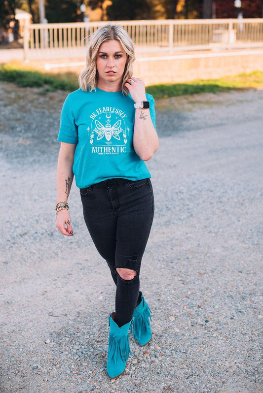 Be Fearlessly Authentic Bella Canvas Tee: Inspirational Unisex T-Shirt