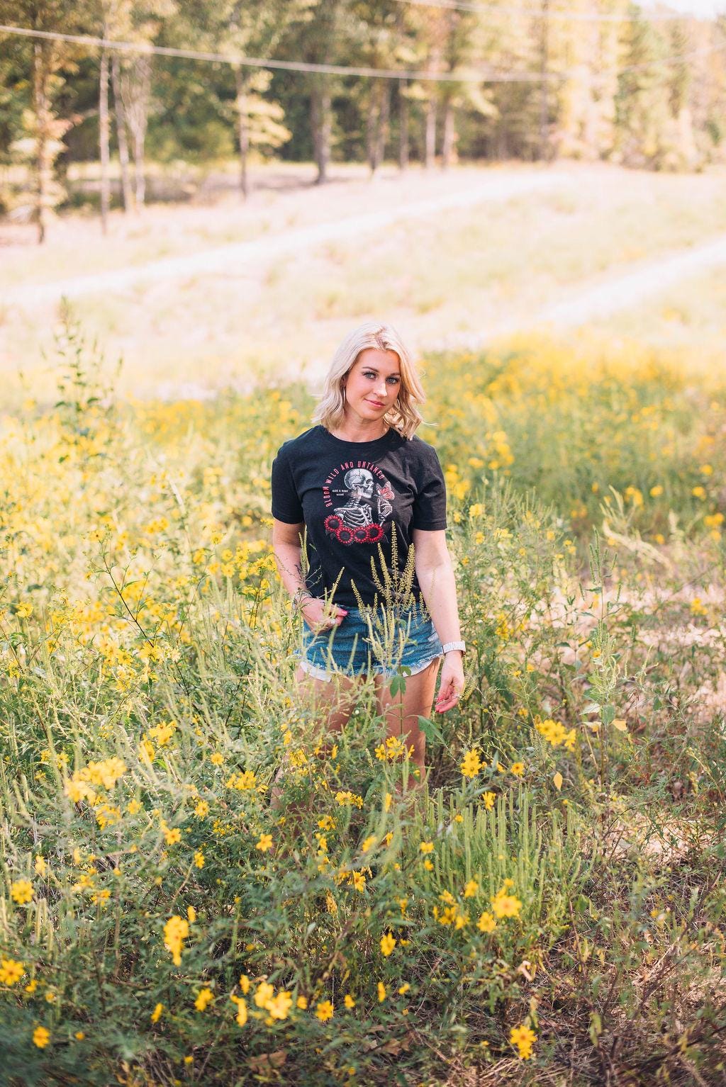 Bloom Wild and Untamed Crop Top: Feminist Graphic Tee - Mars and Moon Design