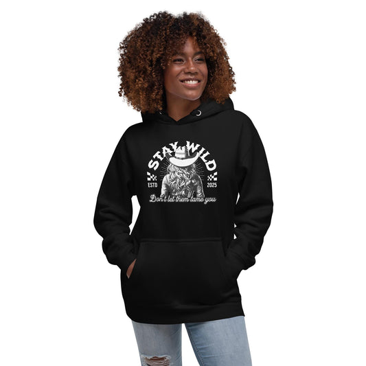 Stay Wild Cowgirl Hoodie: Empowering Women's Graphic Sweatshirt