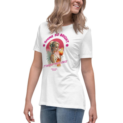 Shine Bright Graphic Tee - Empowering Women's Cotton T-Shirt