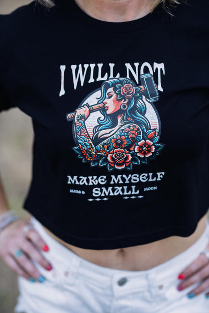 Feminist Crop Top: Empowering Hammer Graphic Tee - Bold Statement Shirt