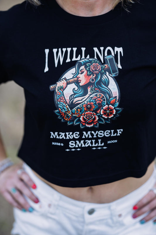 Feminist Crop Top: Empowering Hammer Graphic Tee - Bold Statement Shirt