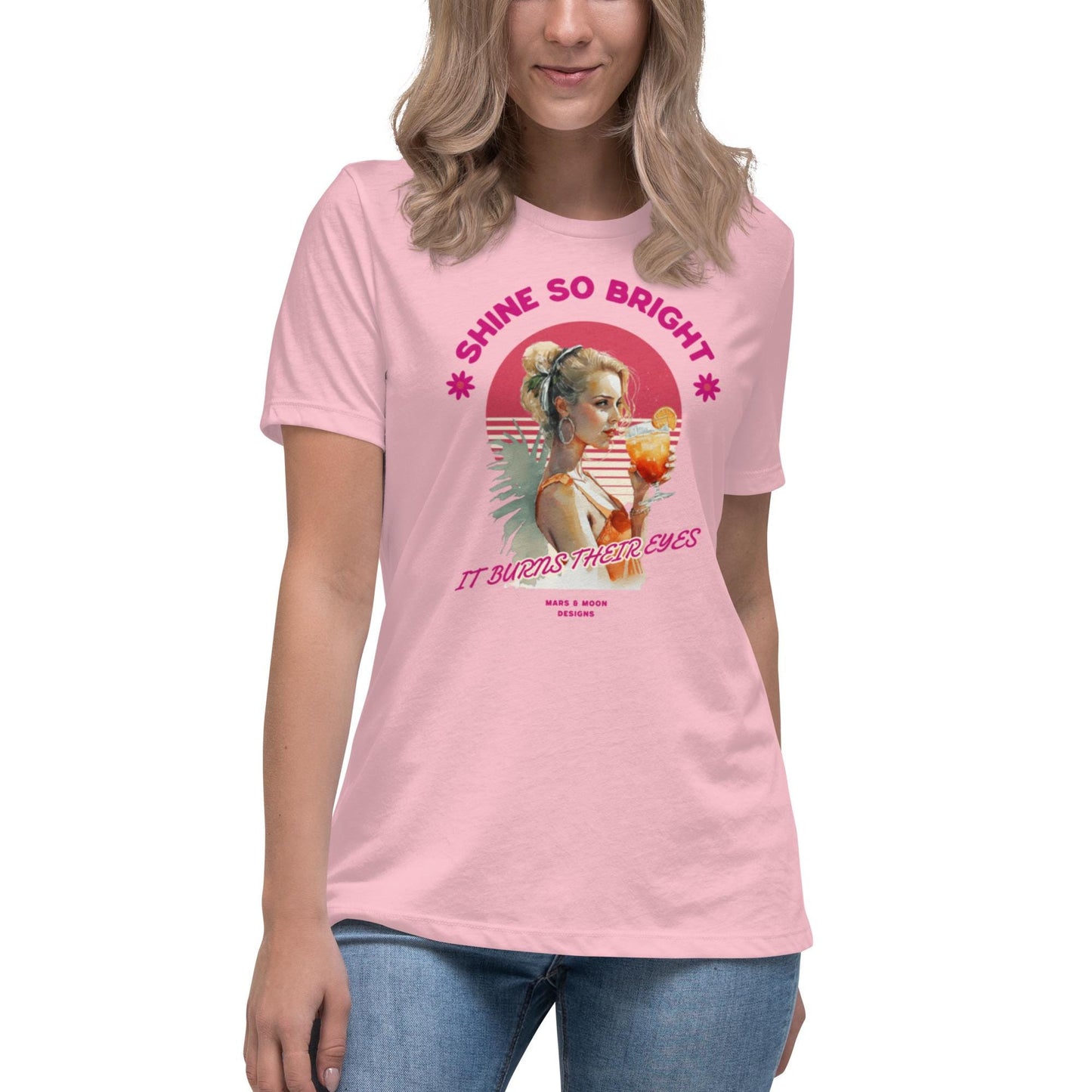 Shine Bright Graphic Tee - Empowering Women's Cotton T-Shirt